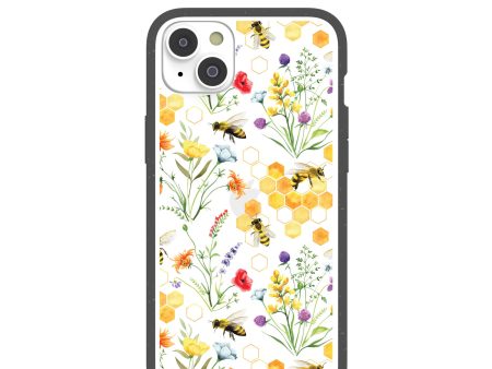 Clear Sweet Bees iPhone 14 Plus Case With Black Ridge on Sale