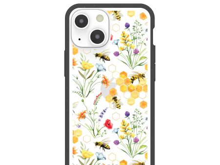 Clear Sweet Bees iPhone 13 Mini Case With Black Ridge on Sale