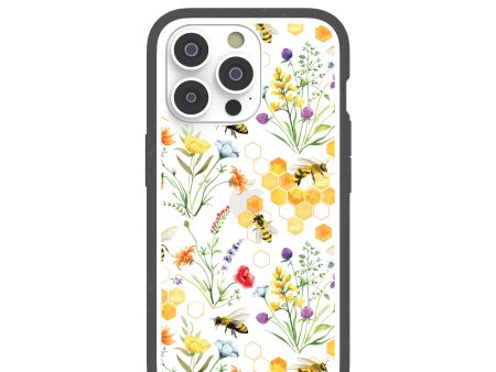 Clear Sweet Bees iPhone 14 Pro Case With Black Ridge Online Sale