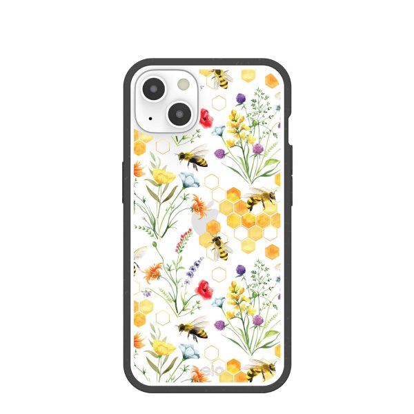 Clear Sweet Bees iPhone 13 Case With Black Ridge on Sale