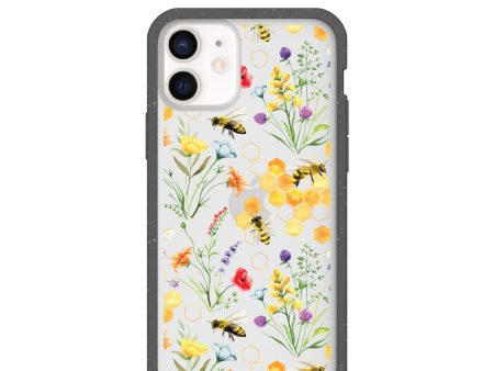 Clear Sweet Bees iPhone 12 Mini Case With Black Ridge Cheap