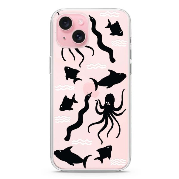 Water, Ocean and Sea Animals iPhone 15 Ultra Clear Case For Sale