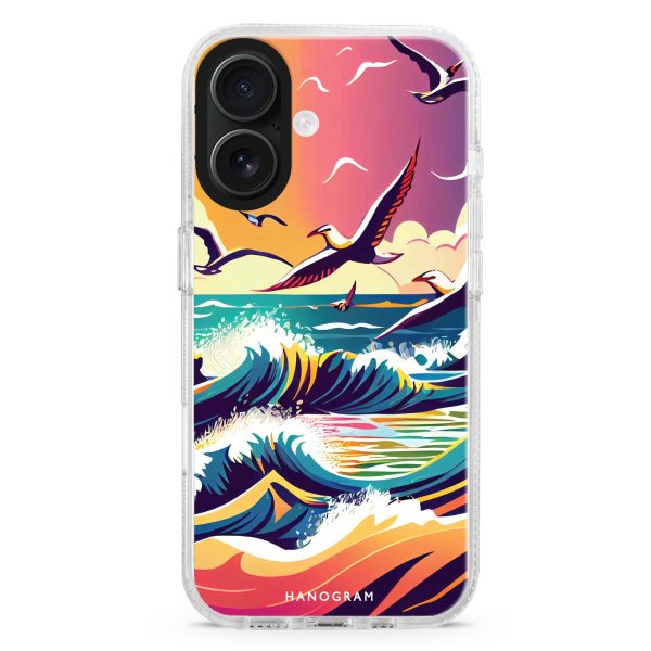 Waves & seagulls iPhone Ultra Clear Case Online Hot Sale