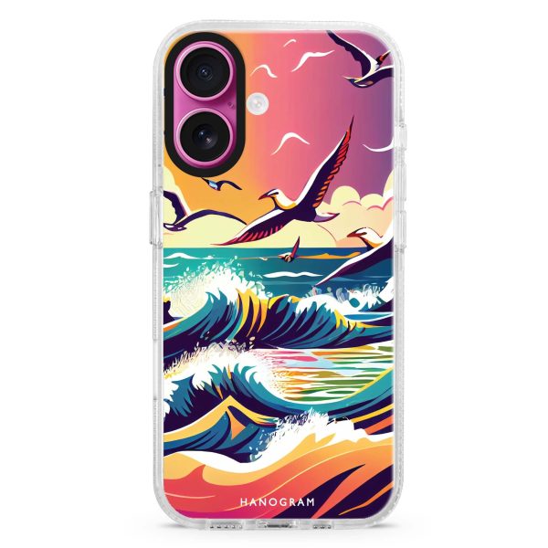 Waves & seagulls iPhone Ultra Clear Case Online Hot Sale