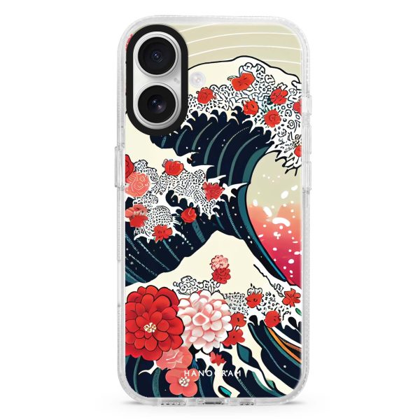 Waves & Flowers iPhone Ultra Clear Case Online Sale