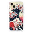 Waves & Flowers iPhone 15 Ultra Clear Case For Cheap