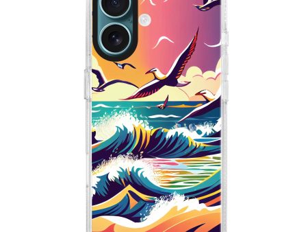 Waves & seagulls iPhone Ultra Clear Case Online Hot Sale