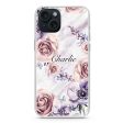 White Marble & Flower iPhone 15 Plus Ultra Clear Case For Discount