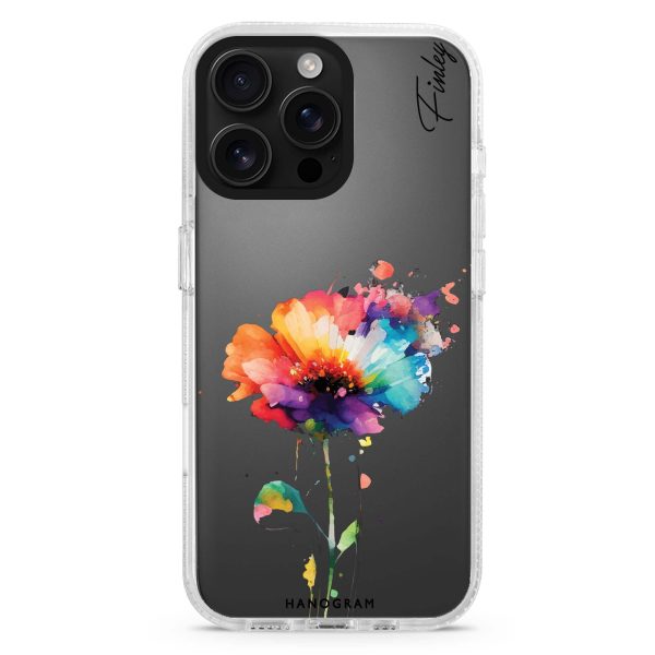 A Beautiful Watercolour Flower iPhone 15 Pro Ultra Clear Case For Cheap