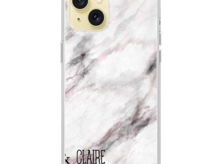 White Marble iPhone 15 Plus Ultra Clear Case Online Sale