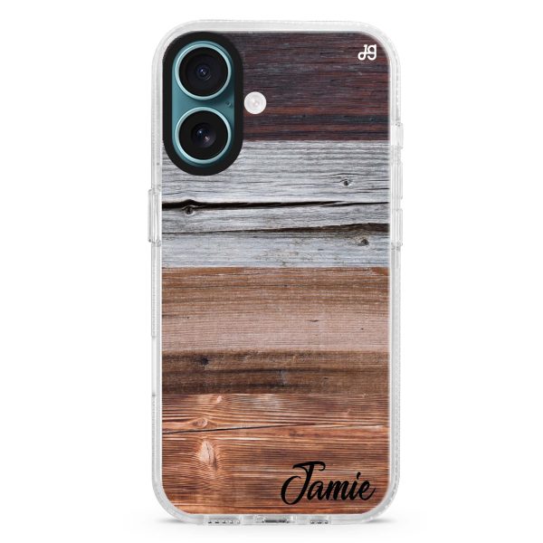 Wood Grain Varigegated iPhone Ultra Clear Case Online Sale