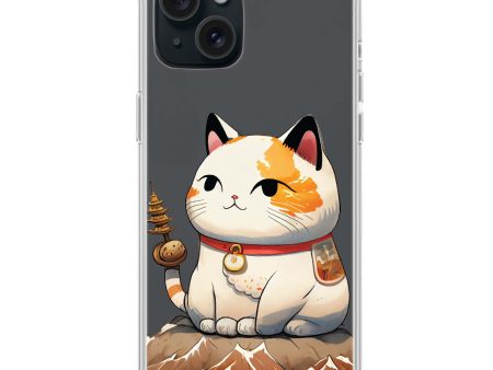 A Cute Cat iPhone 15 Ultra Clear Case on Sale