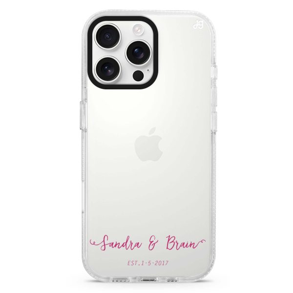 You & Me & Our Date iPhone 15 Pro Ultra Clear Case Hot on Sale