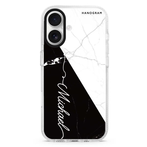 White And Black Marble iPhone Ultra Clear Case Sale