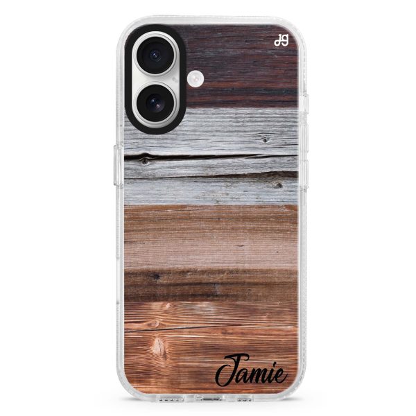 Wood Grain Varigegated iPhone Ultra Clear Case Online Sale