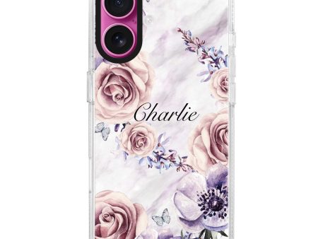 White Marble & Flower iPhone Ultra Clear Case For Sale