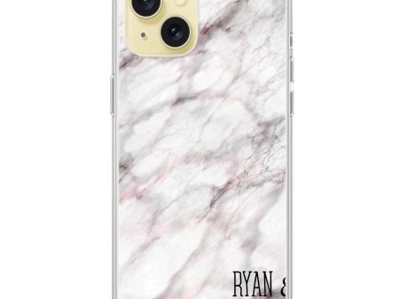 White Marble iPhone 15 Ultra Clear Case For Discount