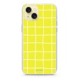 Yellow Checked Pattern iPhone 15 Ultra Clear Case For Discount