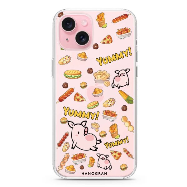 Yummy Piggy iPhone 15 Plus Ultra Clear Case Hot on Sale