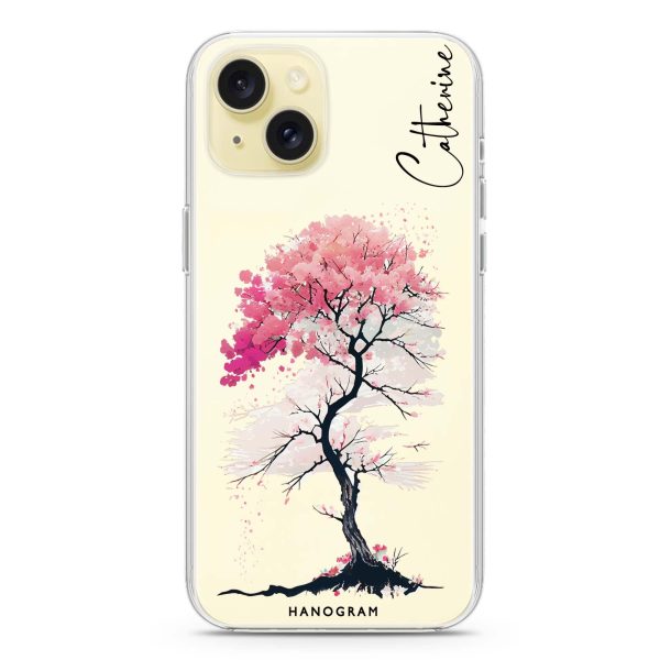 A Cherry tree iPhone 15 Plus Ultra Clear Case Hot on Sale