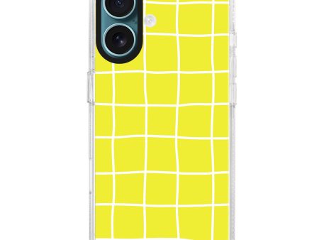 Yellow Checked Pattern iPhone Ultra Clear Case Discount