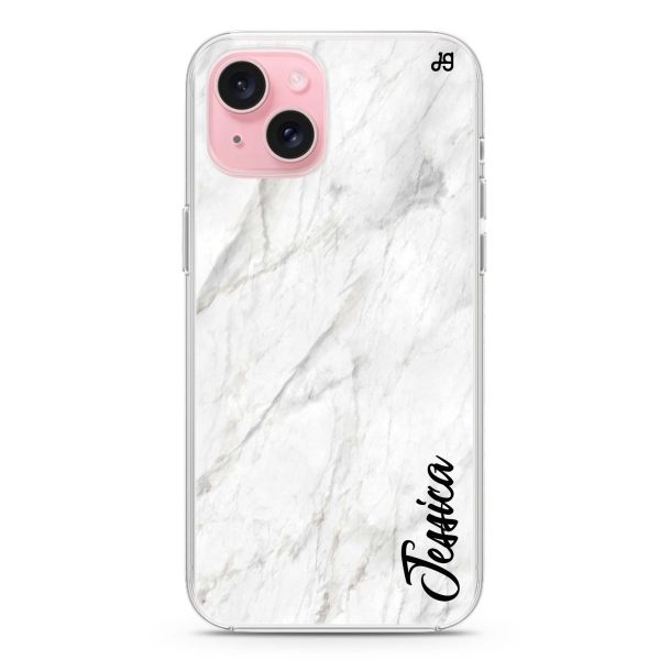 White Marble – Deep Love iPhone 15 Ultra Clear Case Cheap