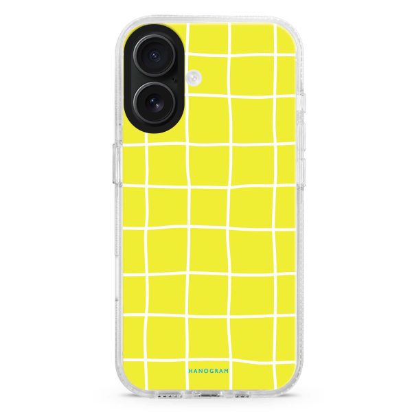 Yellow Checked Pattern iPhone Ultra Clear Case Discount