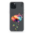 A Beautiful Watercolour Flower iPhone 15 Ultra Clear Case Cheap