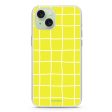 Yellow Checked Pattern iPhone 15 Ultra Clear Case For Discount