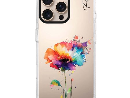 A Beautiful Watercolour Flower iPhone 15 Pro Ultra Clear Case For Cheap