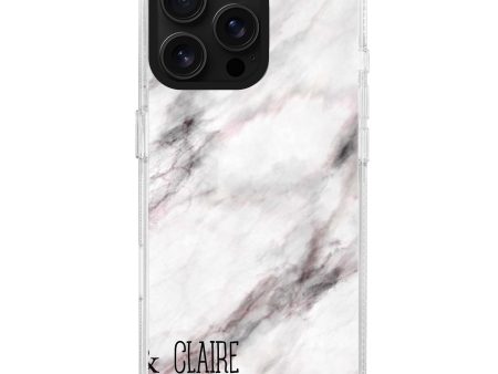 White Marble iPhone 15 Pro Ultra Clear Case on Sale