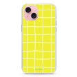 Yellow Checked Pattern iPhone 15 Plus Ultra Clear Case Cheap