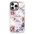 White Marble & Flower iPhone 15 Pro Ultra Clear Case For Cheap