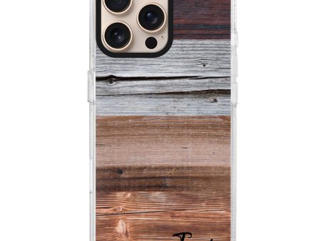 Wood Grain Varigegated iPhone 15 Pro Ultra Clear Case For Discount