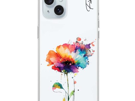 A Beautiful Watercolour Flower iPhone 15 Plus Ultra Clear Case Online