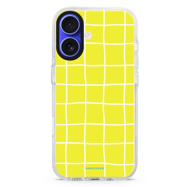 Yellow Checked Pattern iPhone Ultra Clear Case Discount