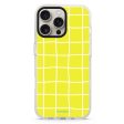 Yellow Checked Pattern iPhone 15 Pro Ultra Clear Case Online Sale