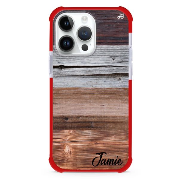 Wood Grain Varigegated iPhone 15 Pro Max MagSafe Compatible Ultra Shockproof Case Fashion