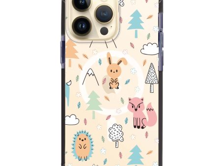 Whimsy Wildlife iPhone 14 Pro MagSafe Compatible Ultra Shockproof Case For Sale