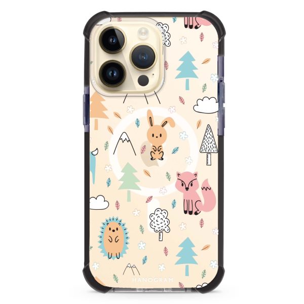 Whimsy Wildlife iPhone 14 Pro MagSafe Compatible Ultra Shockproof Case For Sale