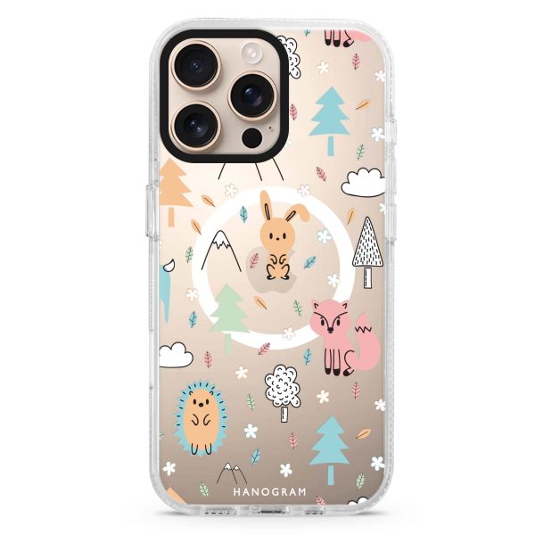 Whimsy Wildlife iPhone 15 Pro Max MagSafe Compatible Ultra Clear Case Hot on Sale