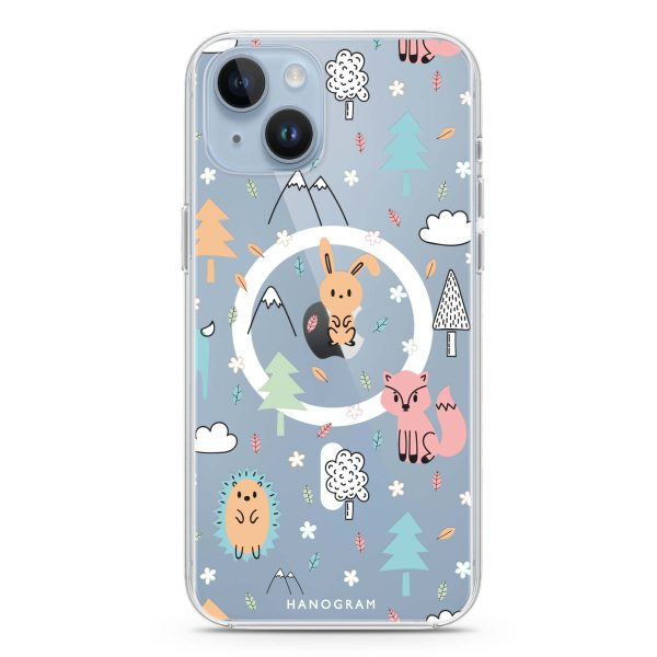 Whimsy Wildlife iPhone 14 Plus MagSafe Compatible Ultra Clear Case Online now