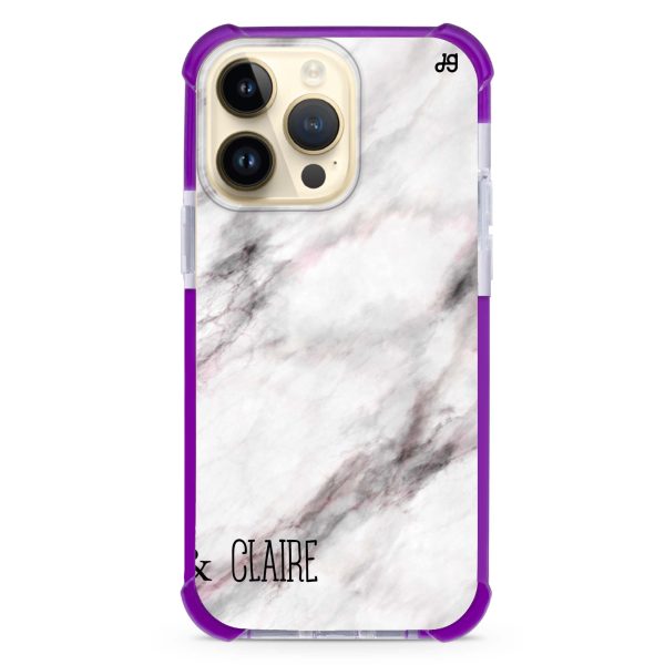 White Marble iPhone 15 Pro Max MagSafe Compatible Ultra Shockproof Case Discount