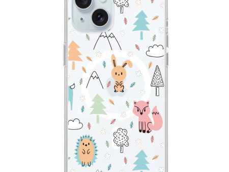 Whimsy Wildlife iPhone 15 Plus MagSafe Compatible Ultra Clear Case Sale