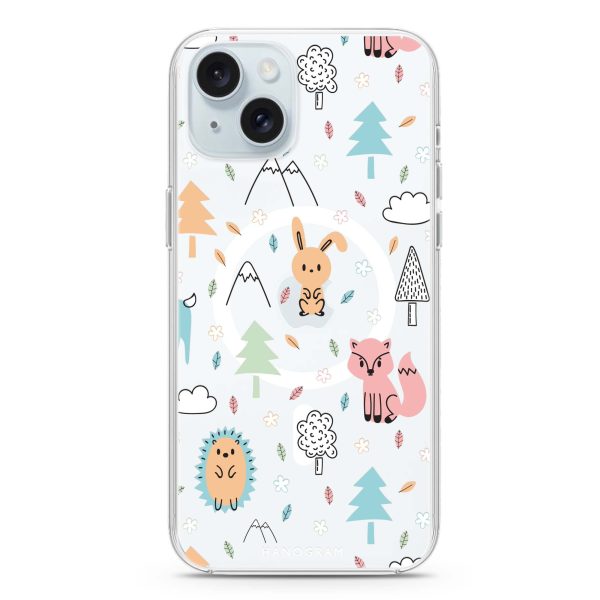 Whimsy Wildlife iPhone 15 Plus MagSafe Compatible Ultra Clear Case Sale