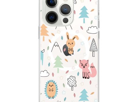 Whimsy Wildlife iPhone 13 Pro MagSafe Compatible Ultra Clear Case Fashion