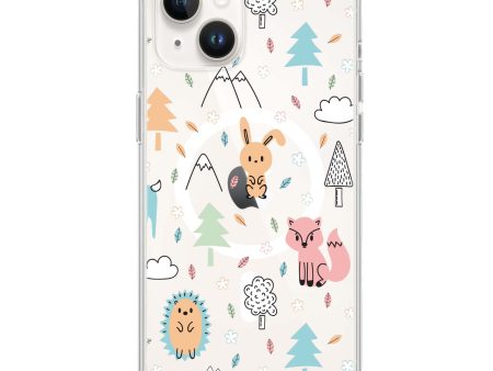 Whimsy Wildlife iPhone 14 Plus MagSafe Compatible Ultra Clear Case Online now