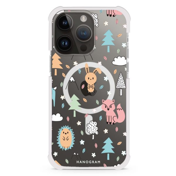 Whimsy Wildlife iPhone 14 Pro MagSafe Compatible Ultra Shockproof Case For Sale