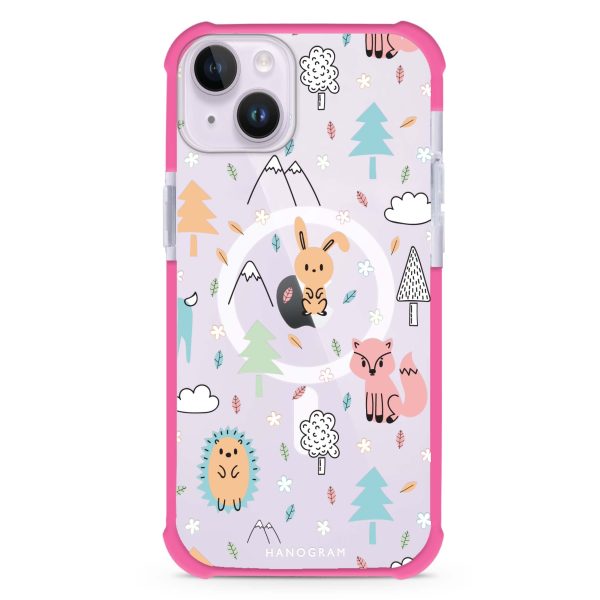 Whimsy Wildlife iPhone 15 MagSafe Compatible Ultra Shockproof Case Cheap