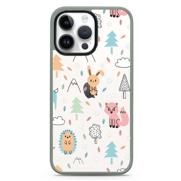 Whimsy Wildlife iPhone 14 Pro Impact Guard Bumper Case Hot on Sale